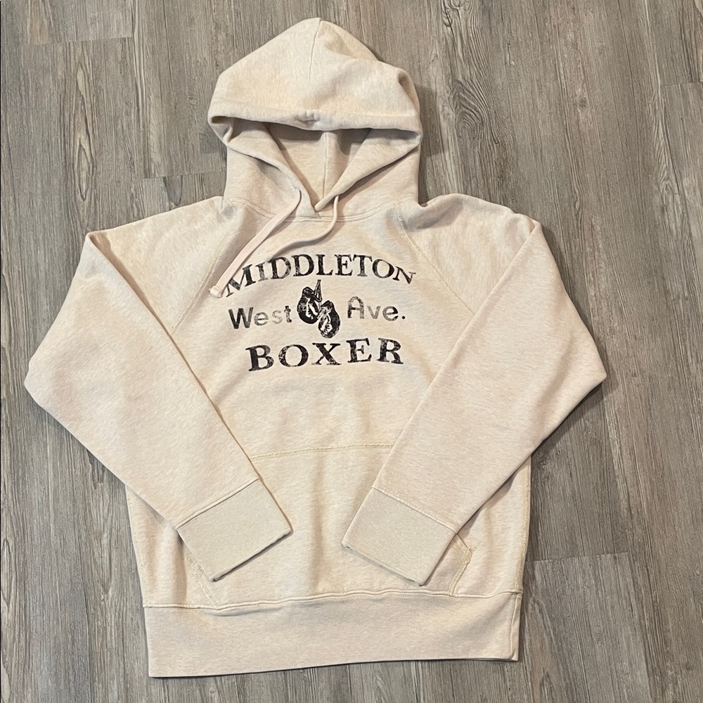 J. Crew Beige Hoodie with Graphic Detail
